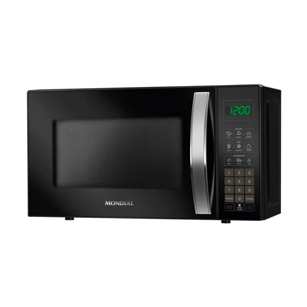 Micro-ondas de Bancada Mondial MO-01-21-B 21L 1200W com Menu Dia a Dia e Kids Preto