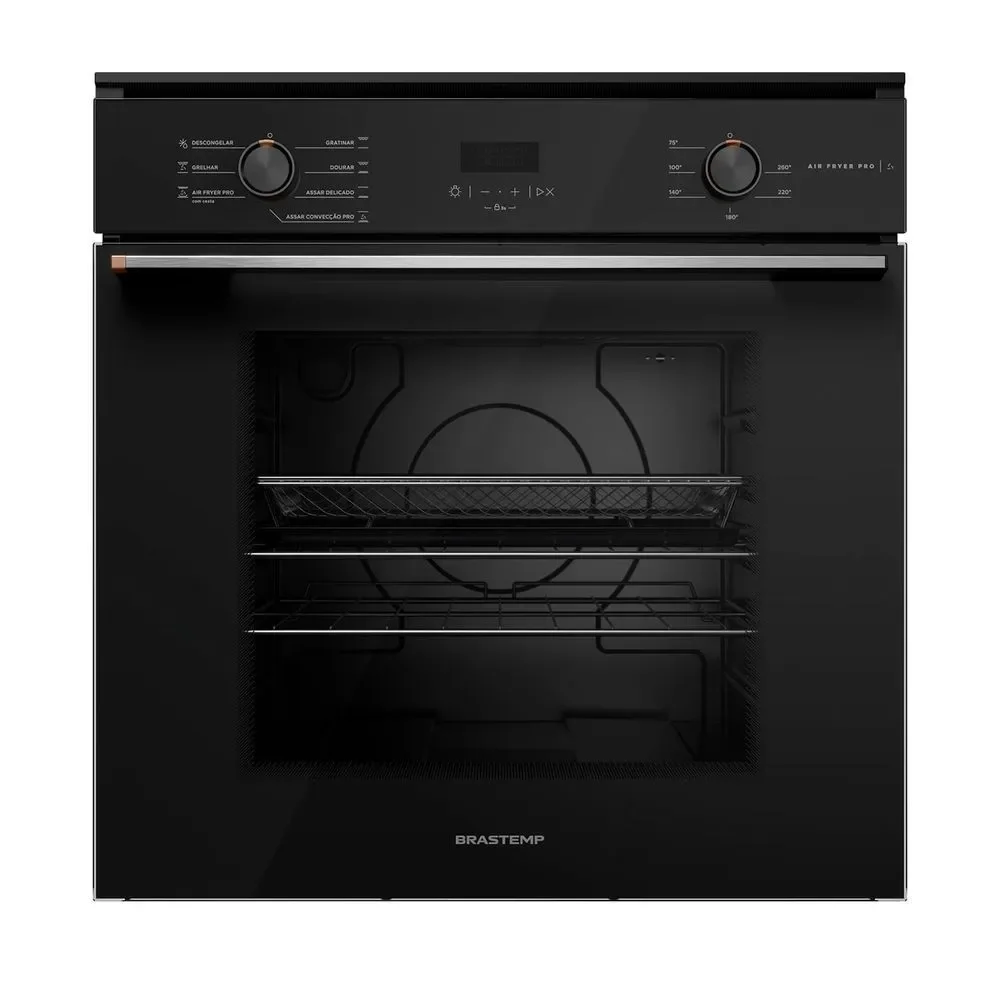 Forno de Embutir Elétrico Micro-ondas Brastemp BOX84AE 84L 1250W com Air Fryer Pro Preto 110V