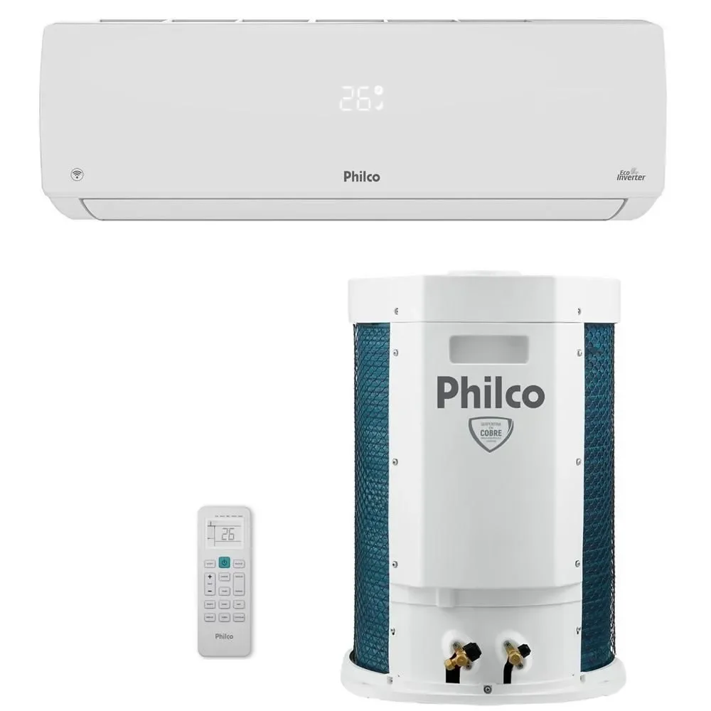 Ar Condicionado Split Hi Wall Philco Inverter 24000 BTUS Quente Frio 220V PAC24000IQFM15