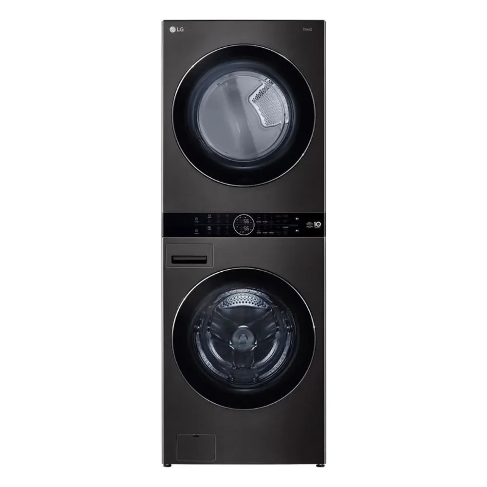 Lava e Seca Washtower LG WK17BS6A 17kg Automática com Inteligência Artificial AIDD Aço Escovado Preto 220V