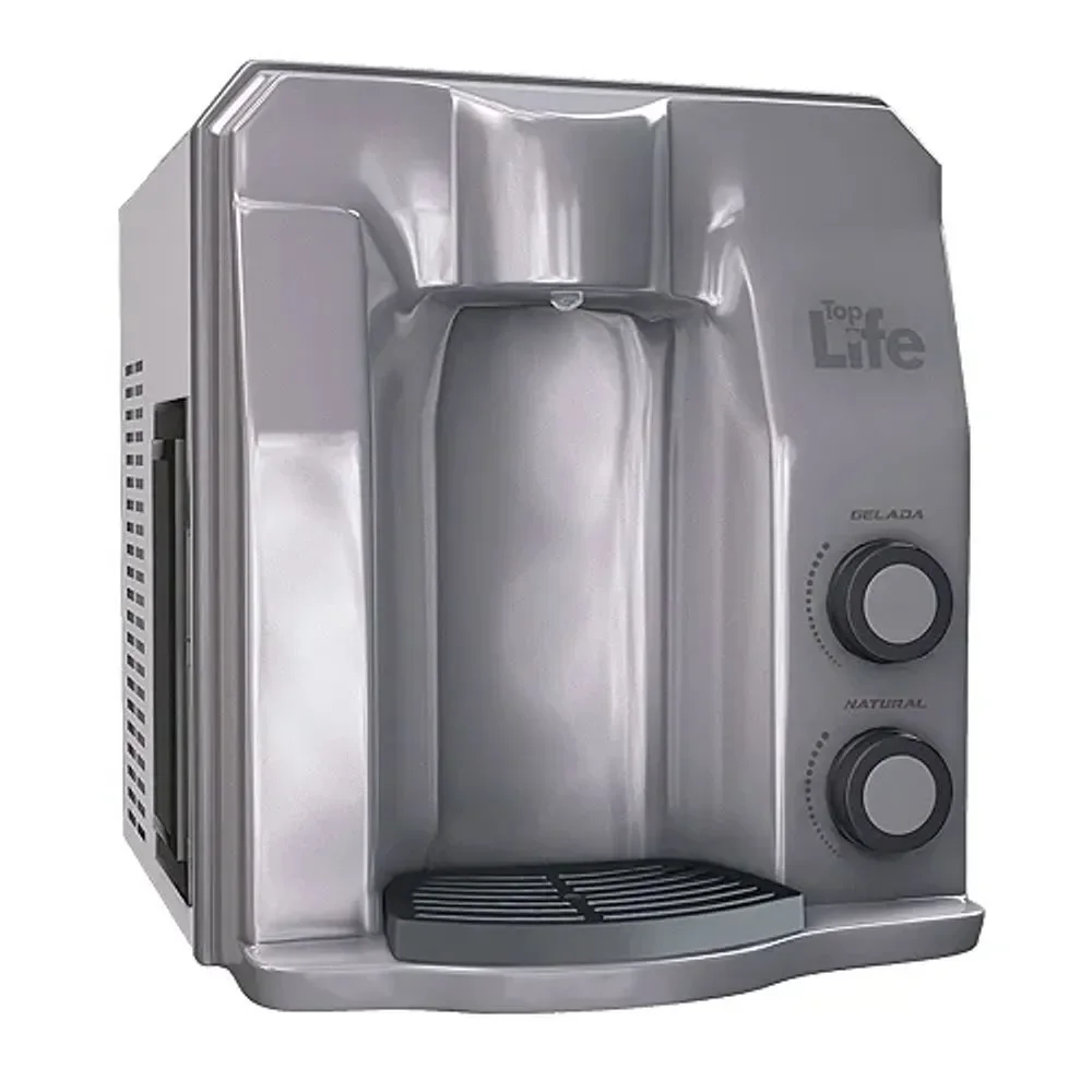 Purificador de Água Top Life Flex HE Alcalina Ionizada Gelada Prata Compressor 60L-h 110V