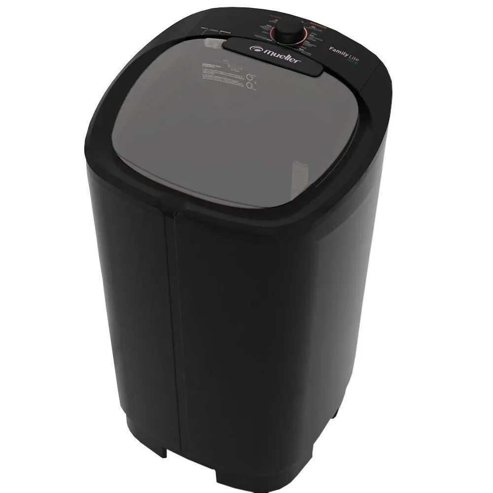 Lavadora de Roupas Mueller Family Lite 10kg Semiautomática com Filtro de Fiapos Preto 110V