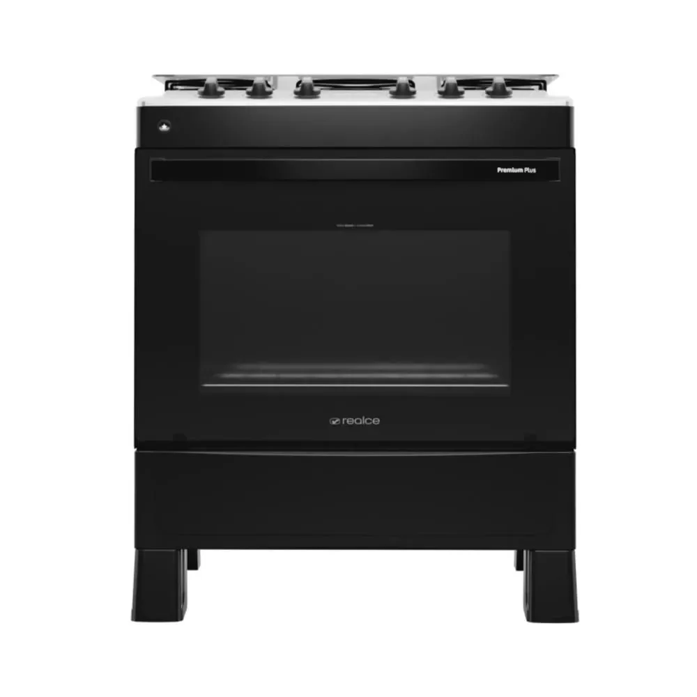 Fogão de Piso 5 Bocas a Gás Multimóveis CR229 Mesa Inox com Acendimento Automático Preto Bivolt