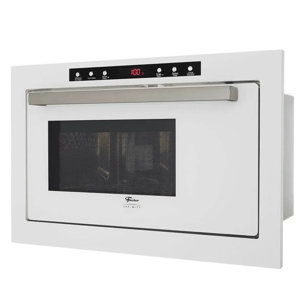 Micro-ondas de Embutir Fischer Infinity Branco 25L com Dourador Grill Painel Digital 110V