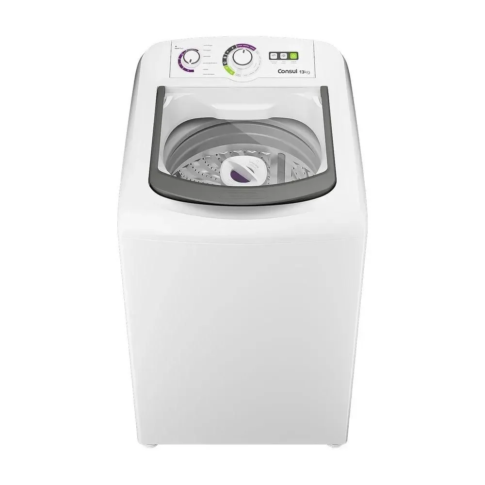 Máquina de Lavar Consul CWH13ABANA 13kg Automática com Dosagem Econômica Mais Secas e Reúso de Água Branco 110V