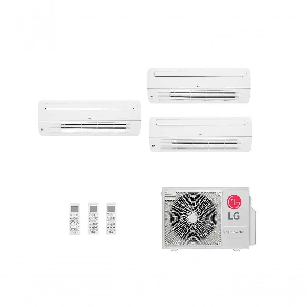 Ar Condicionado Multi Split LG Inverter 33000 BTUS 3x Evap Cassete 1 Via 9.000 12.000 Quente e Frio 220V AMNW12GTUC0