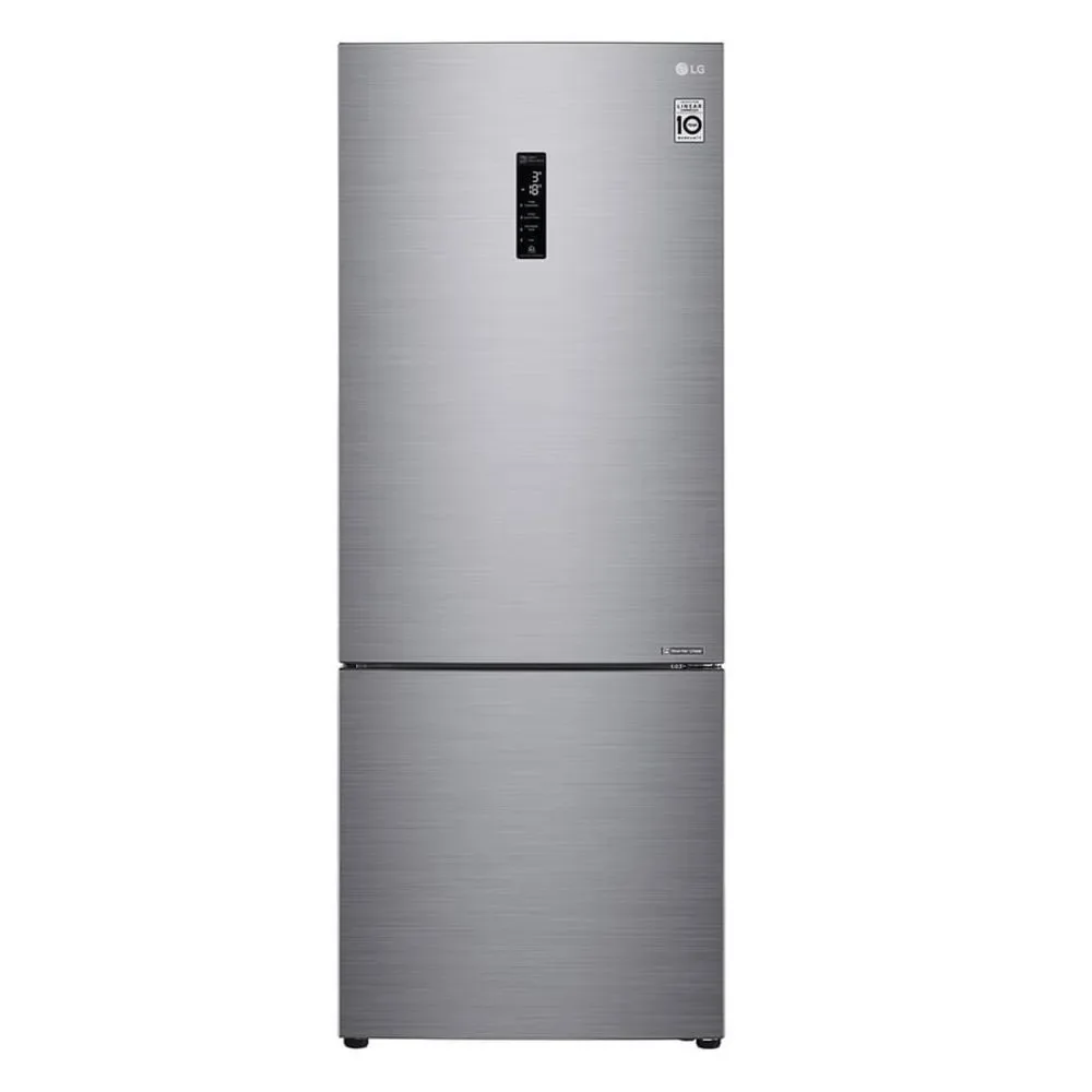 Refrigerador LG Bottom Freezer Inverse Inverter 451L com Door Cooling Fresh Converter GC-B569NLLM Platinum Inox 110V