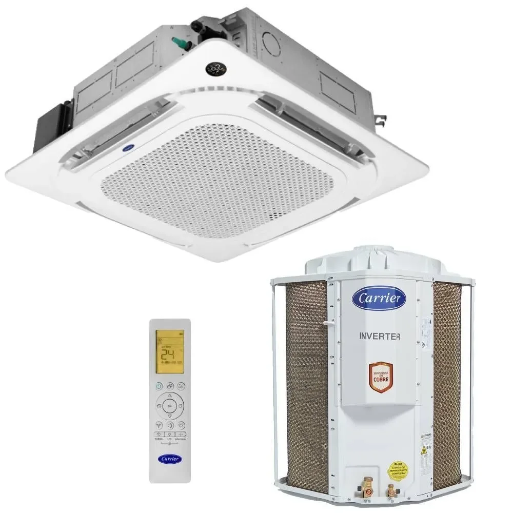 Ar Condicionado Split Cassete 4 Vias Carrier Wi-Fi 60000 BTUs Frio Inverter 220V R32 (38CCVD60515MC)