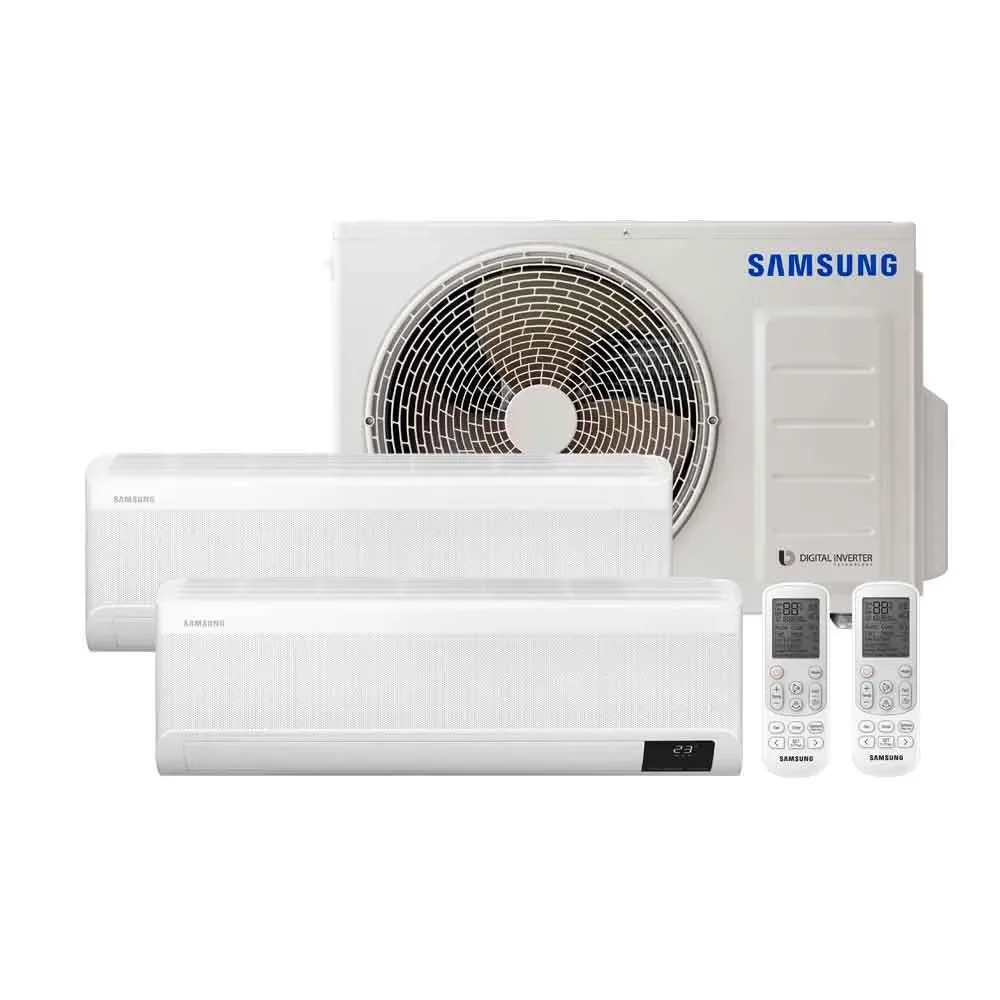 Ar Condicionado Multi Bi Split Samsung Wind Free 18000 BTUs (1x9000+1x12000) Quente e Frio Inverter 220V AJ050AXJ2KH-AZ