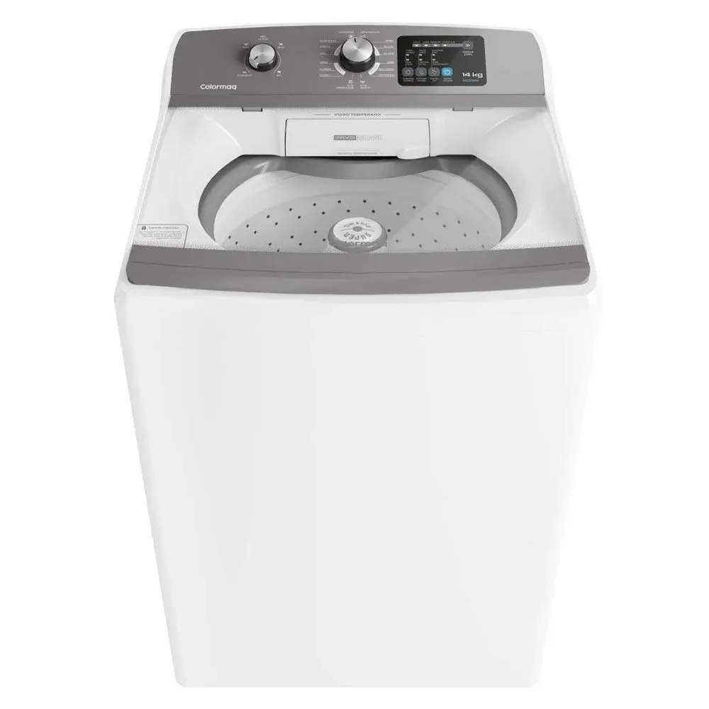 Máquina de Lavar Roupas Colormaq LCA18 18kg Automática 16 Programas Branco Abertura Superior 220V