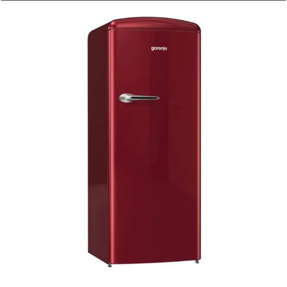 Refrigerador Gorenje Retrô 1 Porta com Ionair Dynamicooling 260L Ledlight ORB152R Bordeaux 220V
