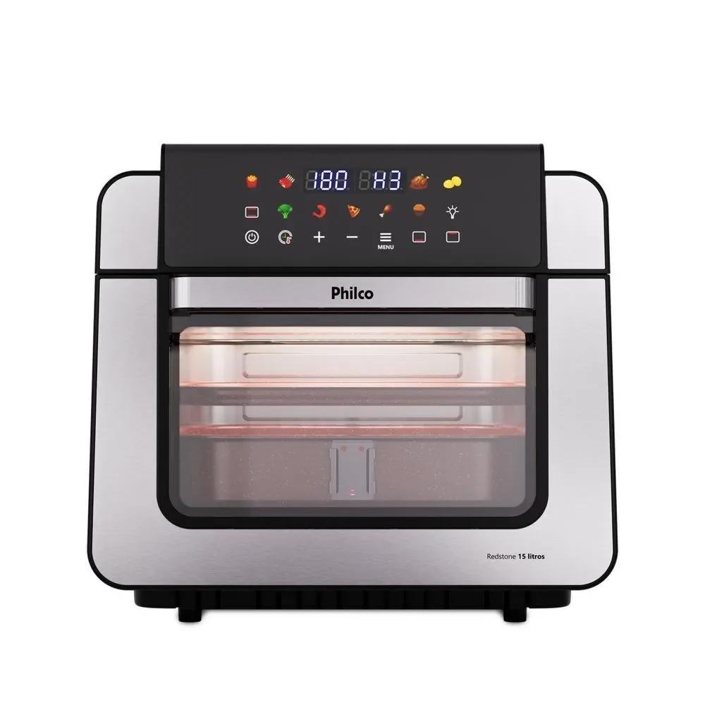 Air Fryer Oven Philco 15L Resistência 1800W PAF15B 220V