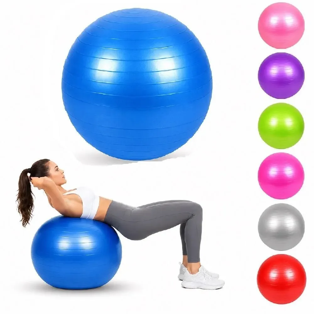 Bola de Pilates Premium com Sistema Anti-Estouro para Yoga e Fisioterapia 75CM Suporta 180KG Ghittoni