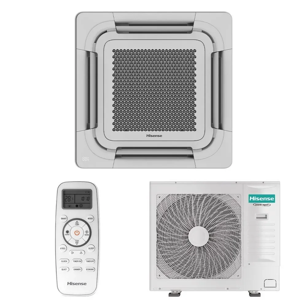 Ar Condicionado Cassete Hisense Inverter Frio 48000 BTUS 220V AUC-48TR2RKC3