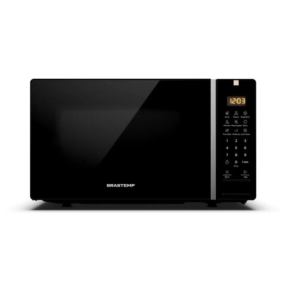 Micro-ondas de Bancada Brastemp BMS23AE 23L com Multi Preparos Descongelamento Perfeito Preto 110V
