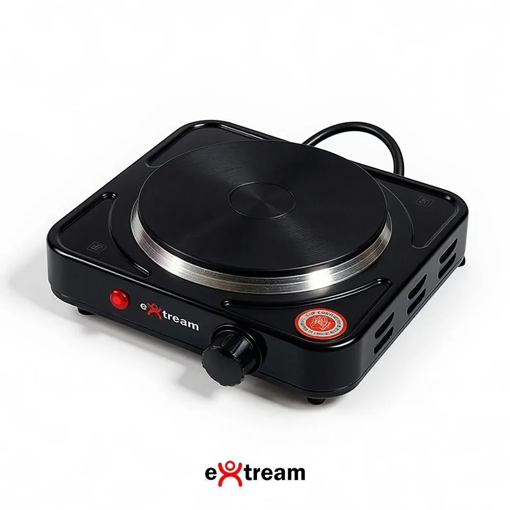 Fogão Portátil Cooktop Elétrico Extream CTEX1B10-127V 1 Boca Vidro Temperado Acendimento Automático Inox 110V
