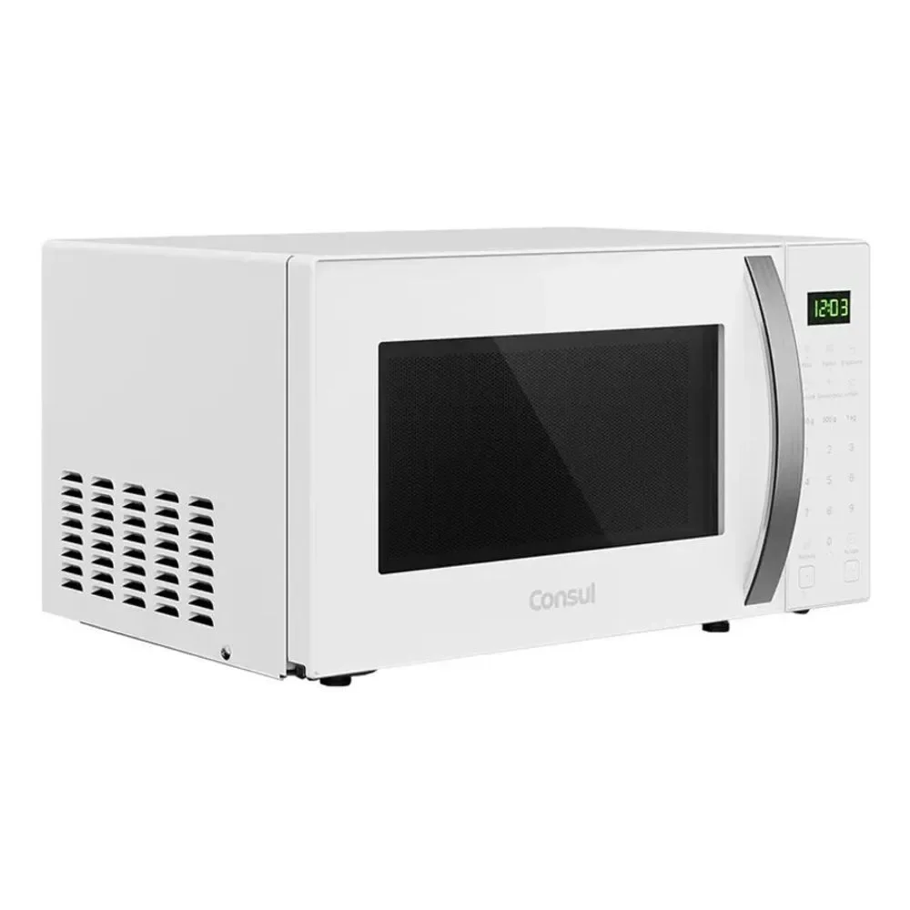 Micro-ondas Bancada Consul CMS23AB 23L 800W com Menu Fácil e Trava de Segurança Branco 110V