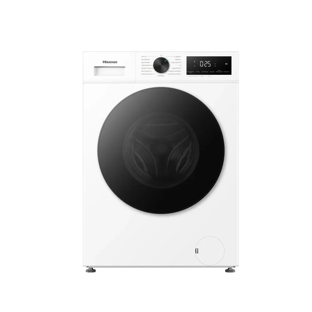 Lava e Seca Hisense WD1I11 11kg 7kg com Função Steam Inverter Compacta Branco Bivolt