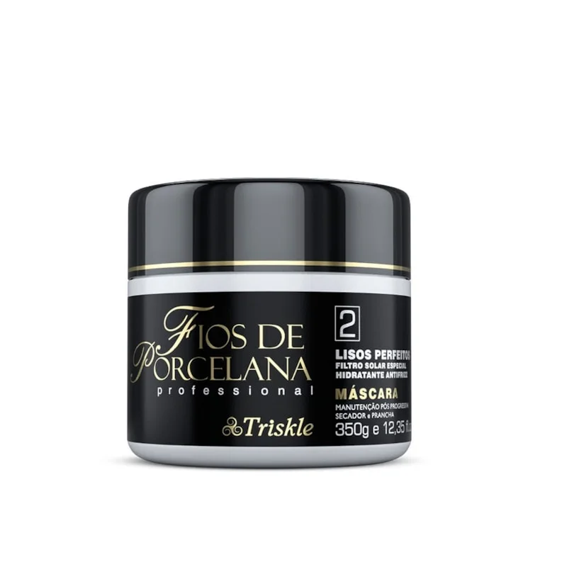 Máscara De Tratamento Triskle Fios de Porcelana Lisos Perfeitos 350g