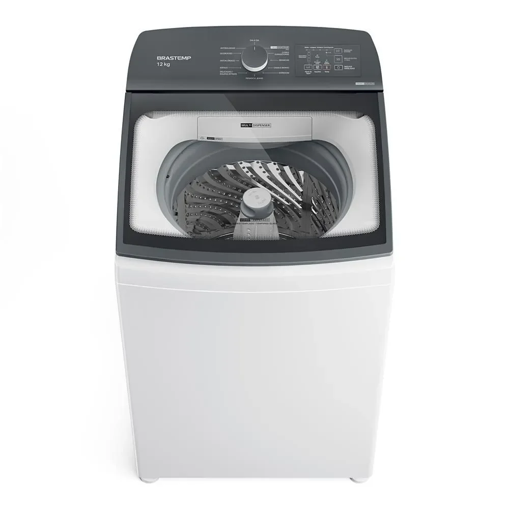 Máquina de Lavar Roupas Brastemp BWR12BB 12kg Automática com Água Quente Tira Manchas Pro Branco