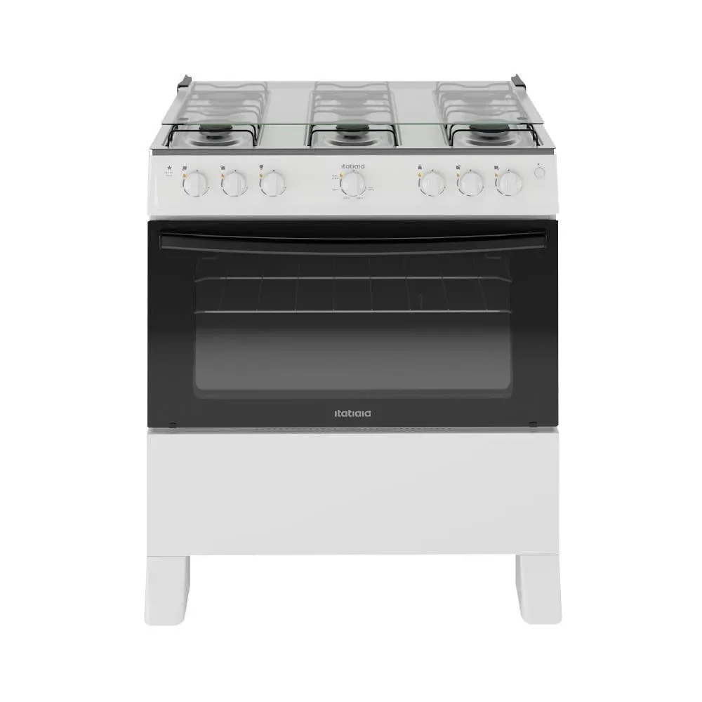 Fogão Itatiaia Star New Piso 6 Bocas Branco Mesa De Inox Bivolt 3700000473