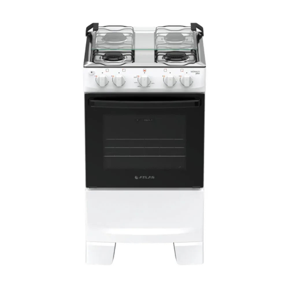 Fogão Monaco Plus New 4 Bocas Atlas Branco Bivolt