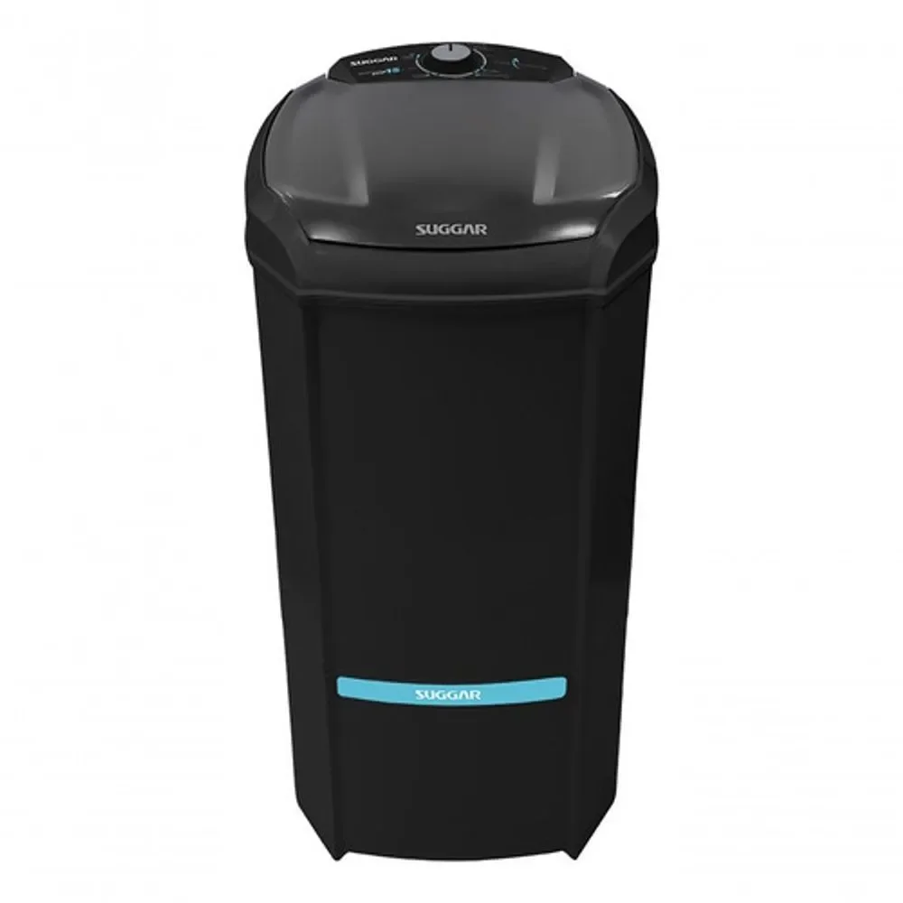 Lavadora de Roupas Suggar Lavamax Eco 15kg Semiautomática com Dispenser e Filtro Cata Fiapos Preto 110V