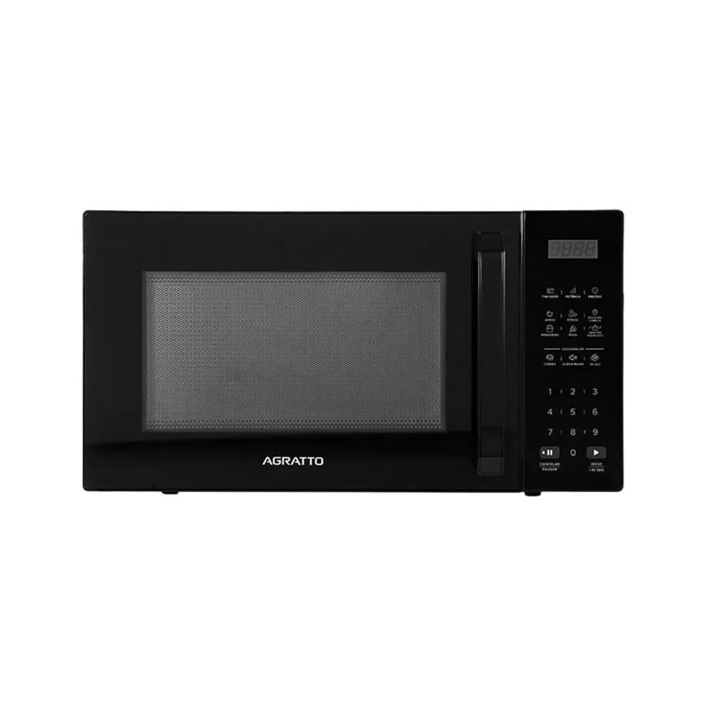 Micro-ondas de Bancada Agratto AMICOIN 32L 1400W com Relógio Digital e Trava de Segurança Preto 110V