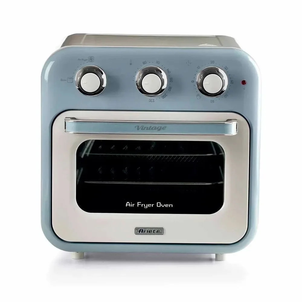 Fritadeira Air Fryer Ariete Vintage 16L com Função Forno Timer 60 Minutos Azul Até 230°C 110V