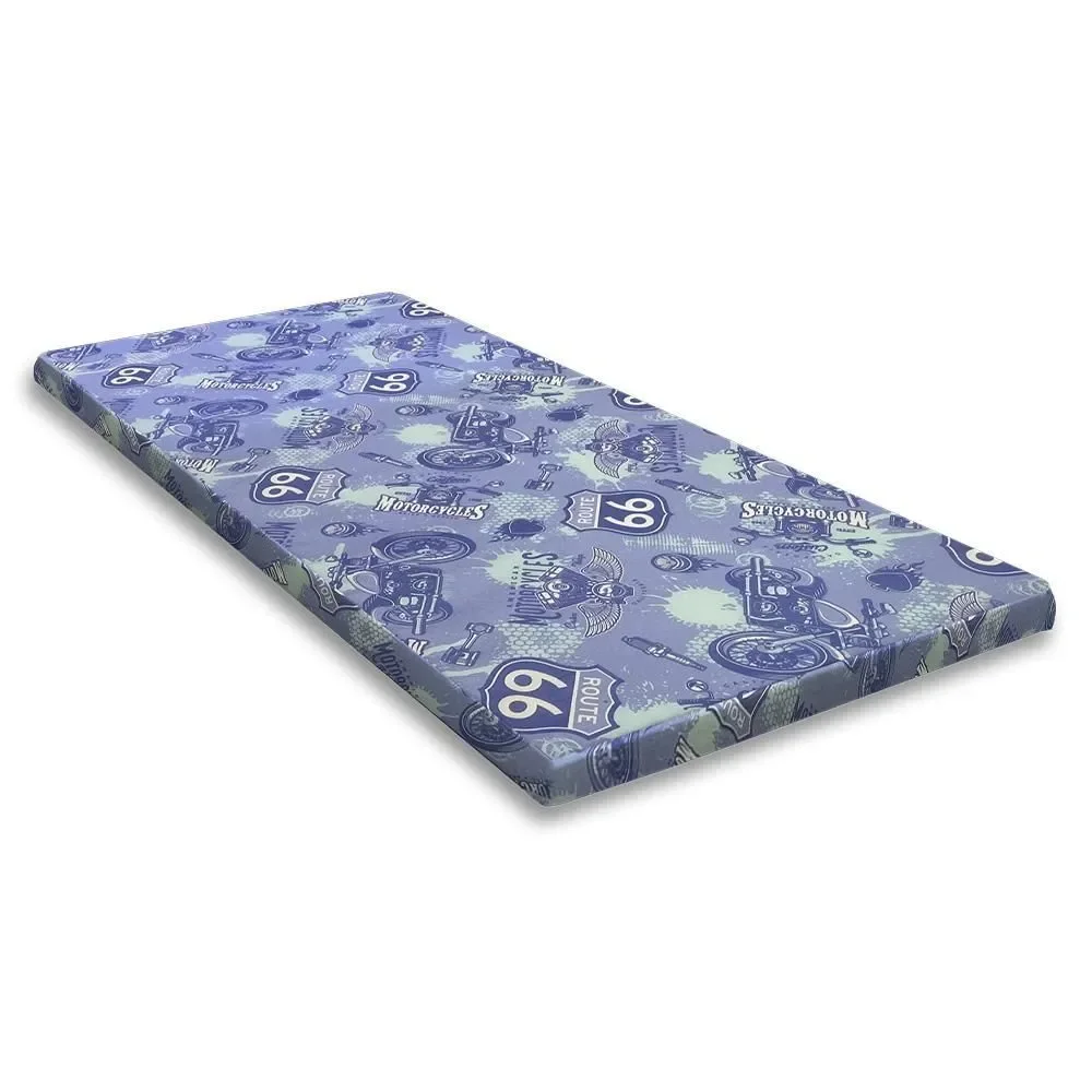 Colchonete Solteiro Espuma D20 180cm X 60cm Leve Dobrável Azul para Viagem Gazin Colchões