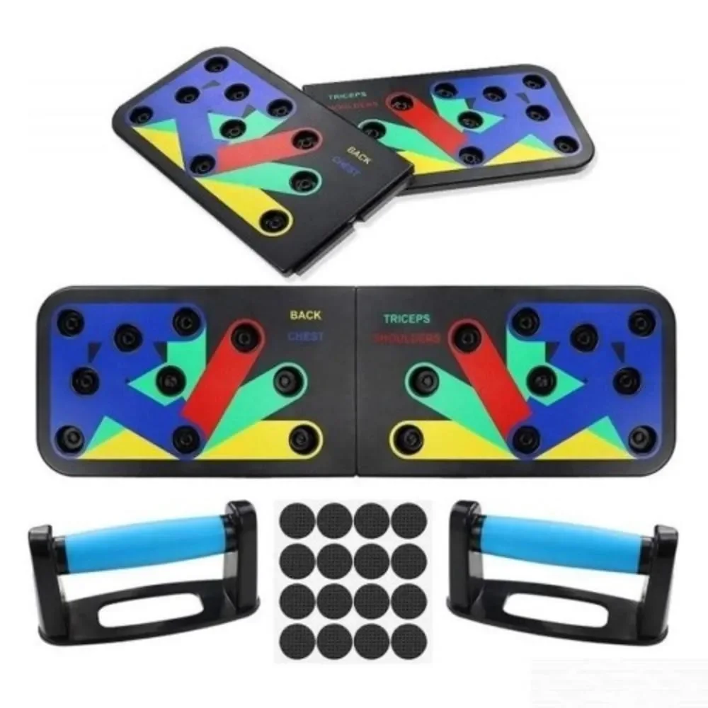 Plataforma para Flexões Yeet com Base Antiderrapante e Configuração Multifuncional Preto 65CM