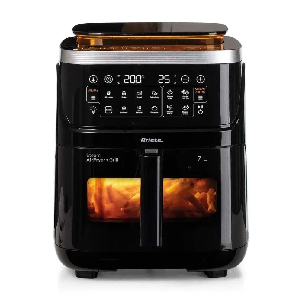 Fritadeira sem Óleo Air Fryer Ariete 4636 7L 1700W Grill Vapor Painel Digital Preto 110V