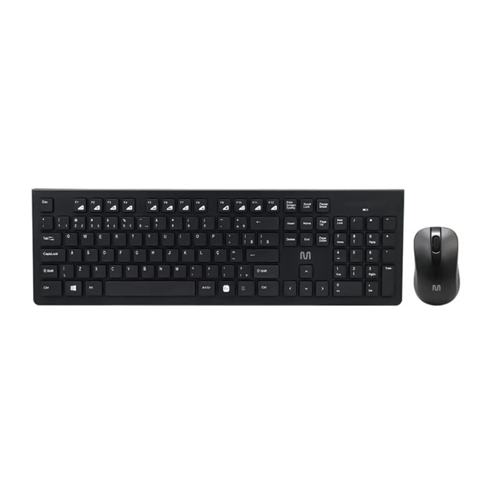 Kit Teclado e Mouse Sem Fio Conexão USB Multilaser TC212