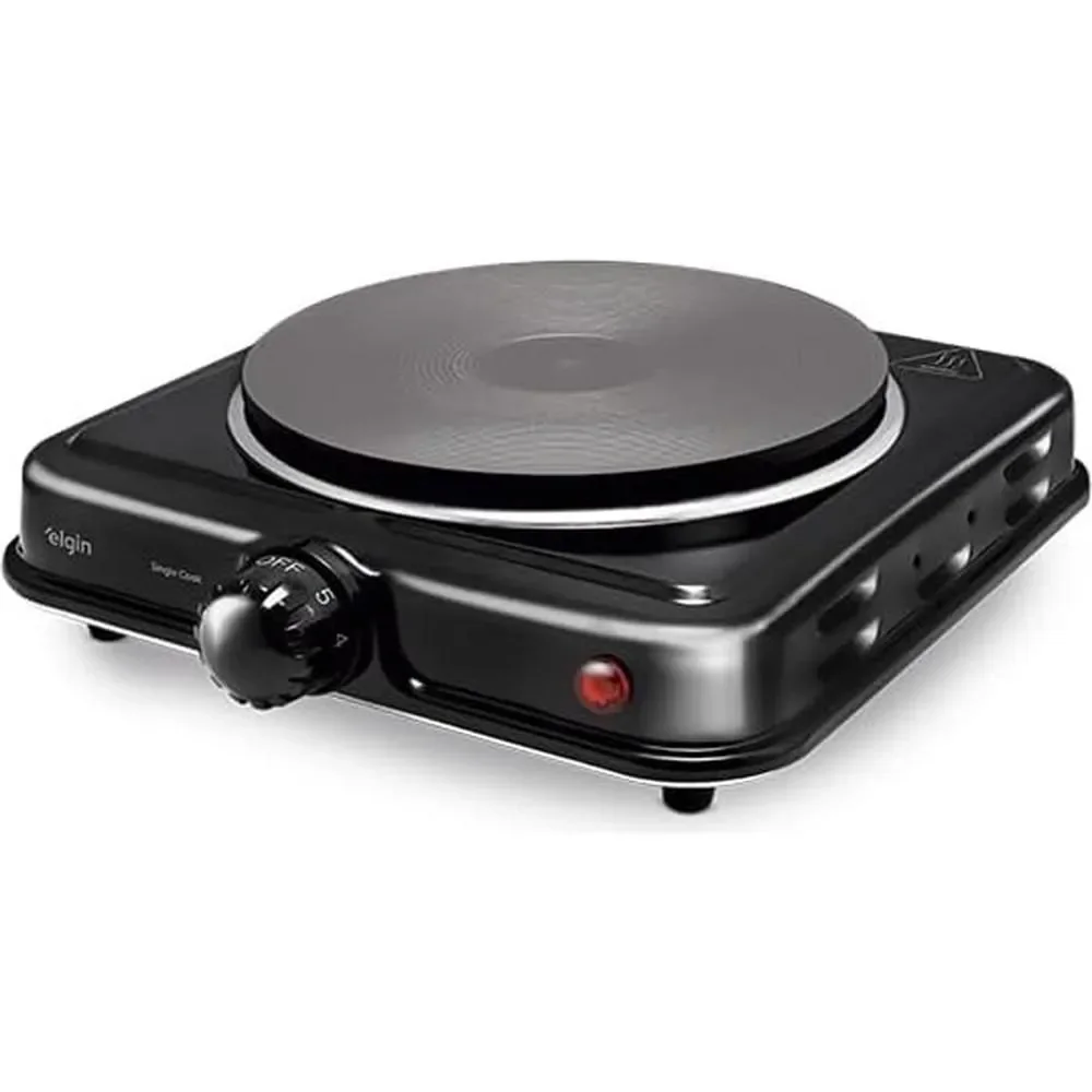 Fogão Elétrico de Mesa Elgin FG01 Single Cook 1 Prato 1000W com Temperatura Ajustável Preto 110V