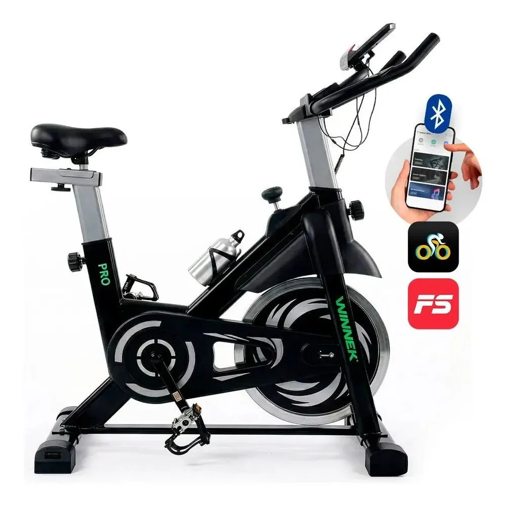 Bicicleta Spinning Winnek Fitness Wnnk001712 com Volante 20kg e Resistência Mecânica Manual para Uso Doméstico 150kg