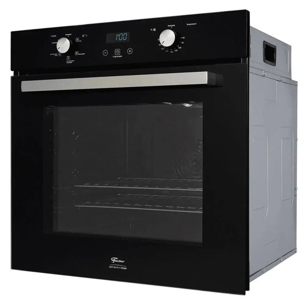 Forno Elétrico de Embutir Fischer Infinity Touch 82L 2790W com Air Fryer e Grill Turbo Preto 220V