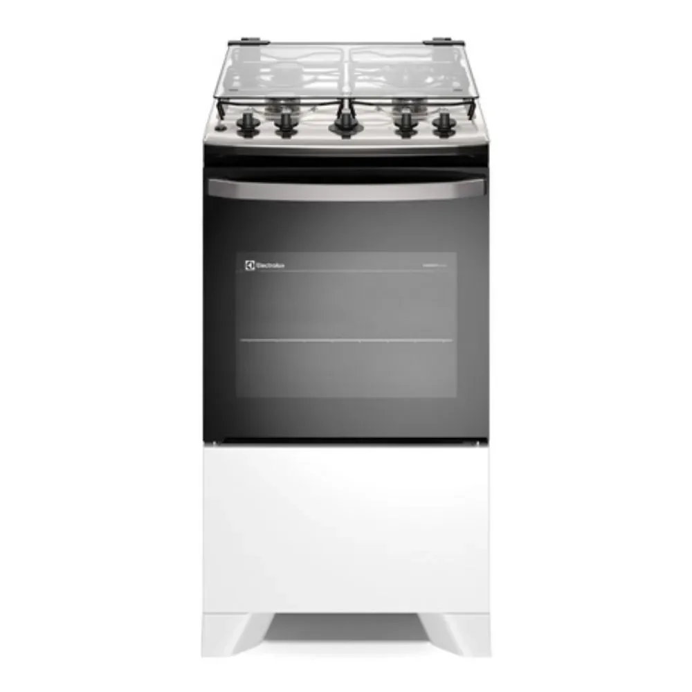 Fogão de Piso 4 Bocas Gás Electrolux FE4IW Efficient Mesa Inox Acendimento Automático Branco Bivolt