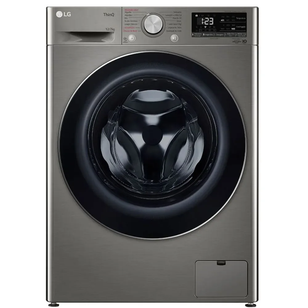 Lavadora e Secadora LG VC4 IA 12kg Inox Look CV5012PC4 110V
