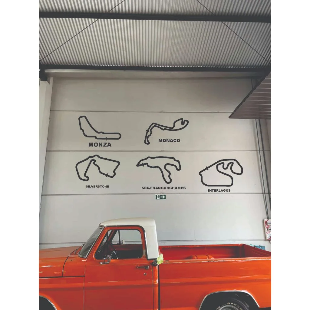 pista formula 1 vazado em mdf 3mm para decoraçao  (monaco, interlagos,monza,silverstone, spa)