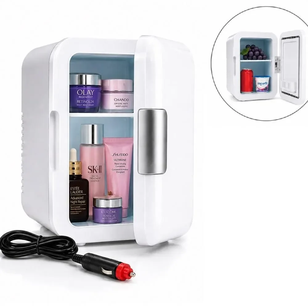 Mini Geladeira Portátil Yeet Retrô 4L Quente e Frio Branco 12V