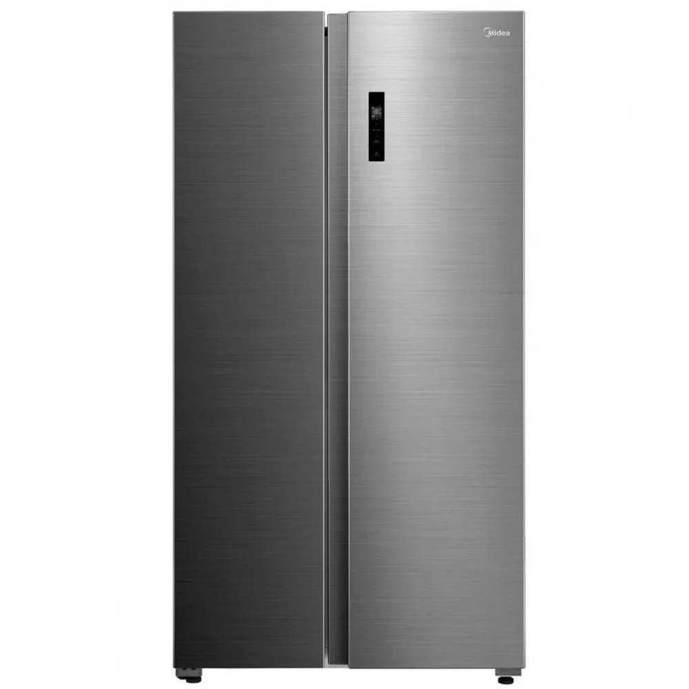 Geladeira Midea Side By Side Frost Free Inverter 511L Smart com Dispenser de Água e Gelo MD-RS710FGD461 Inox 110V