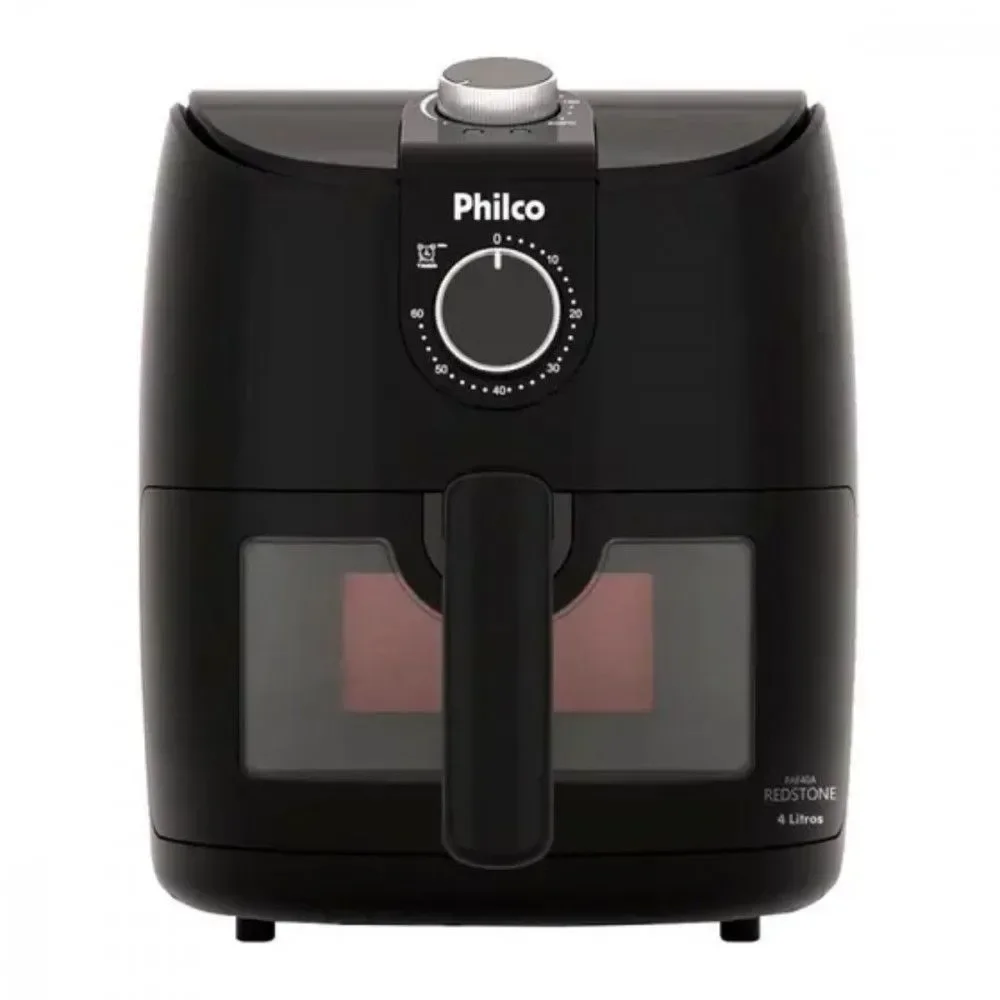 Fritadeira Air Fryer Philco PAF40A 4L 1500W com Timer Ajustável Cesto e Cuba Removíveis Preto