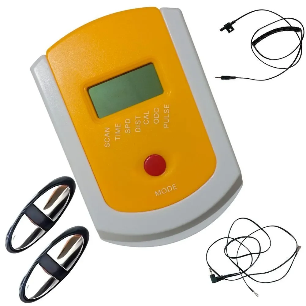 Painel Visor Sensor Bicicleta Spinning Velocímetro Frequência Cardíaca Kit Completo SU-CONTR com Tela LCD Branco Leva