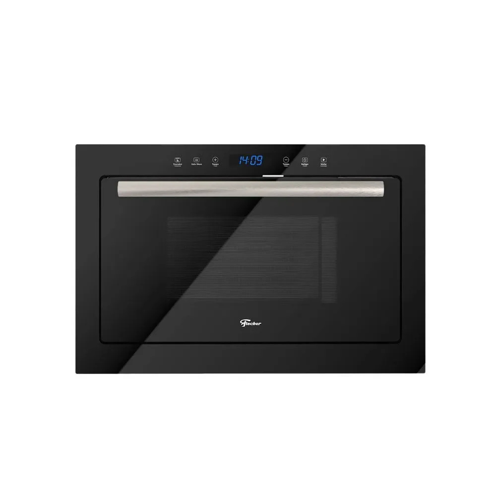 Forno Micro-ondas de Embutir Fischer Infinity 25L com Grill e Painel Touch Preto 110V