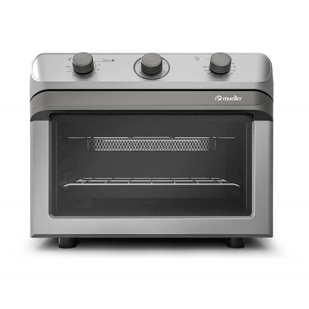 Air Forno Elétrico Air Fryer Mueller MFB35G 35L com Grill Dourador Timer 120 Min Prata 110V