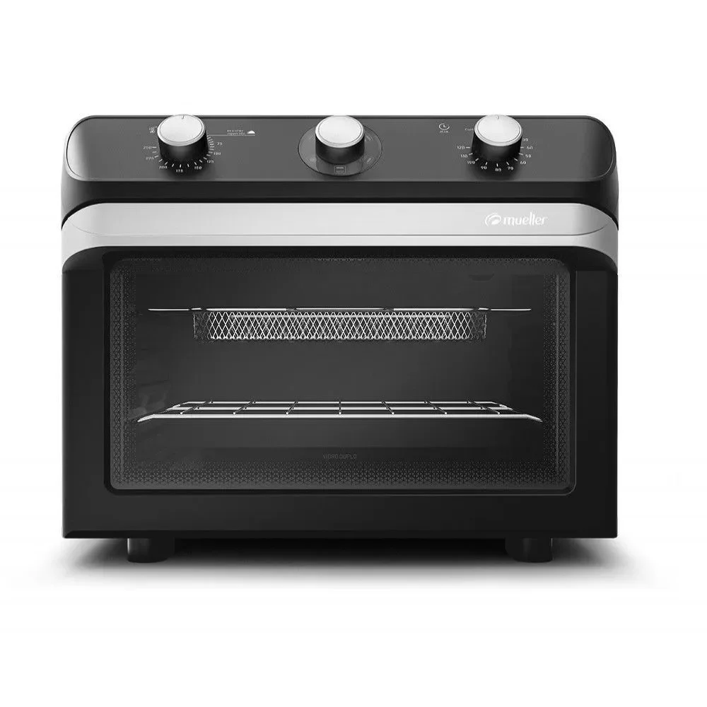 Forno Elétrico Air Fryer Mueller MFB35G 35L Preto com Grill Dourador Timer 120 Min Função Descongelar 220V