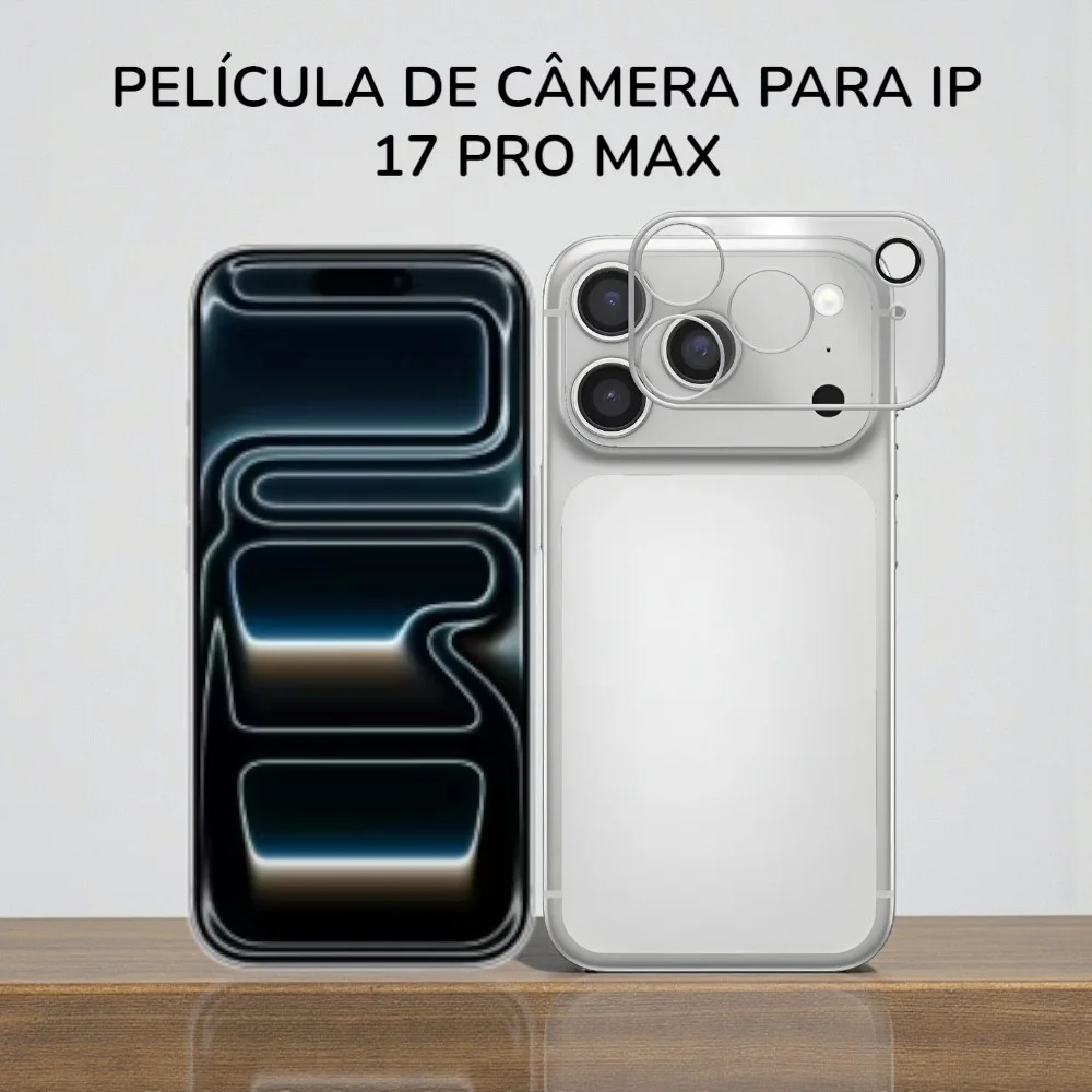 Protetora De Câmera Transparente Premium Para Ip 17 Pro Max