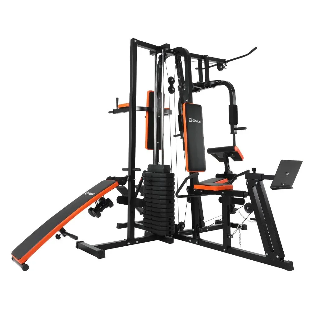 Estação de Musculação 100kg Gallant Elite Pro 8 Volumes (GEM100H85A-PT)