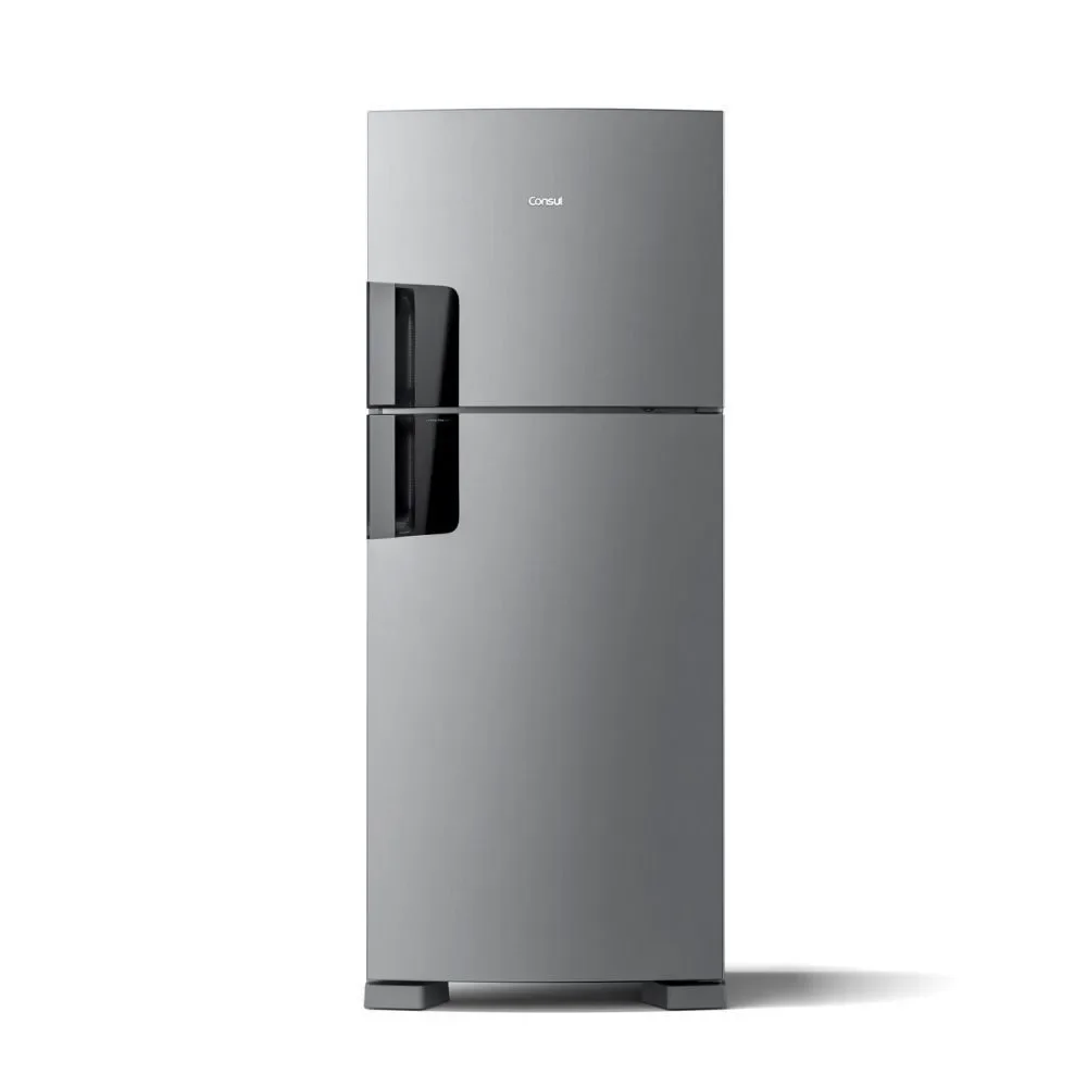 Refrigerador Consul Frost Free 412L com Prateleiras Ajustáveis Controle Mecânico Modelo CRM50MK Inox