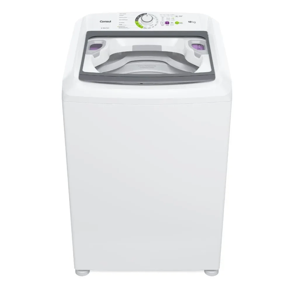Lavadora de Roupas Consul CWK18AB 18kg Automática com Lavagem Econômica e Ciclo Edredom Branco 110V